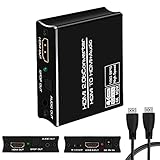 Adhope HDMI 2.0b Audio Extractor 4K@60HZ HDMI Audio Splitter 4K Konverter HDMI zu HDMI + Optical SPDIF TOSLINK Konverter mit 3,5mm Stereo Audio Converter Adapter Video Audio Splitter 2160