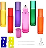 6 Stück Ätherische Öle Roller Flaschen,Glasflaschen Glasroller,Glas Roll-On Flaschen,Roll On Glasflasche,Glasflaschen für ätherische Öle,Glas Roll Flaschen,Ätherische Öle Roller,Roller F