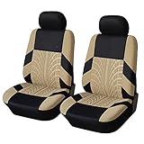 Universal Polyester Sitzbezüge Front Set Sitzbezug für Auto Sitzschoner Set Schonbezüge (Y33374 Beige)