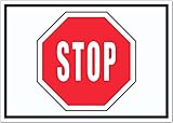 Stop Symbol Aufkleber innenklebend A8 (52x74mm)