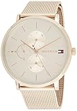 Tommy Hilfiger Damen Multi Zifferblatt Quarz Uhr mit Roségold Armband 1781944