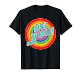 Be You Pride LGBTQ Gay LGBT Regenbogen-Flagge Retro Vintage T-S