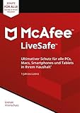 McAfee Livesafe 2021 - Eine unbegrenzte Anzahl an Geräten - 1 Jahr - PC/Mac/Smartphone/Tablet | Aktivierungscode p