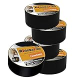 Alaskaprint 5x Panzertape Gewebeband Panzerband Gewebeklebeband schwarz Ducttape Steinband Reparaturband Reparaturklebeband gewebeband Black 48mm x 50m extra starkes klebeb