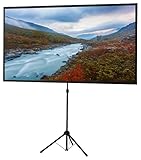 celexon tragbare, leichte und Mobile Beamer-Stativ- Leinwand mit höhenverstellbarerer Teleskopstange Ultra-Lightweight - 199 x 112 cm - 16:9