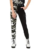 Fanient Damen Sport Jogginghose Camouflage Hose Seitentaschen mit bunten Hosen zu bekämpfen Cargo Hose Mädchen Hose mit Gü