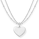 Thomas Sabo Damen Kette Love Bridge Herz 925 Sterling Silber LBKE0004-001-12-L45