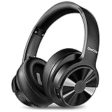 OneOdio A30 Bluetooth 5.0 Kopfhörer, Hybrid Noise Cancelling Kopfhörer, Over Ear Hi-Res Sound bis zu 45 Stunden, mit Mikrofon CVC 8.0, Verbindung von 2 Geräten (Schwarz)