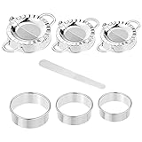 Ravioli Dumpling Former Knödelform Edelstahl Ravioli Ausstechformen, 7 Pcs Teigtaschenformer Edelstahl Knödelform Dumpling Maker Rund Plätzchen Ausstecher, Küchenzubehö