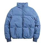 Lomelomme Damen Winterjacke Wintermantel Ultraleicht Daunenjacke Einfarbig Wasserdicht Leicht Übergangsjacke Daunenmantel Daunenjacke Zip Up Kurz Outwear M