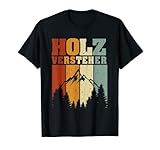 Holzversteher Motorsäge Retro Wald Holzarbeiter T-S