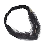 YWLINK Sommer Schleife Haarband Glänzend Pailletten Party Rockabilly Mesh Stern Stickerei SüßEs Stirnband Kurzes Haar Kopfschmuck Makeup Makeup Makeup