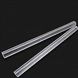 WYanHua-Schweißdraht 2 stücke 50 cm polycarbonatstangen, transparent pc stick, stamina bars hohe härte hochfeste kunststoffstange, Schweißer Zum Schweißen (Color : Silver, Diameter : 25mm)