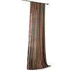 Kisbeibi Vorhang mit Quasten, Bohemian-Stil, Baumwolle, Leinen, bronzefarben, Fransenvorhang für Schlafzimmer, Wohnzimmer oder Esszimmer (Größe: Stangen-Stil, 140 x 240 cm)