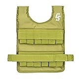 Capital Sports Monstervest Gewichtsweste - Weight Vest für Kraft- & Ausdauer-Training, verstellbare Trainingsweste, herausnehmbare Metall-Gewichte, 25 kg, grü