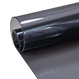 WZRIOP Bodenschutzmatte Unterlegmatte Schutzmatte PVC-Tischdecke, langlebig, wasserdichte klare Matte, 1,5 mm Schwarze rechteckige klare abwischbare Tischdecke(Size: 30x150cm/11.81x59.06in)