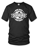 shirtloge - Duisburg - Meine Heimat, Mein Verein - Fan T-Shirt - Schwarz - Größe XL