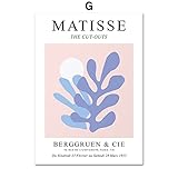 Matisse abstrakte Pflanze floral nackte Frau Wandkunst, Poster und Drucke im nordischen Stil, rahmenloses Leinwandbild A10 30x40