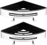 SimpleHome Ecki I 4er Set Duschregal ohne Bohren I Edelstahl I Geklebt oder geschraub
