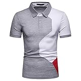 ZYUD Herren Polo stilvolles beiläufiges Kurzarm-Revers T-Shirt für Herren Fashion Slim Kurzarm-Poloshirt mit Revers Herren Sommer Sport Solid Color Revers Kurzärmelig