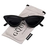 GQUEEN Clout Brille Vintage Cat Eye Sonnenbrille Mod Style UV-Schutz Kurt Cobain Gläser,GQZ7