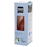 FAIR SQUARED Size L Period Cup Menstruationstasse Menstruationsbecher - Naturreine Menstruationstasse aus Naturkautschuk aus fairem Handel - vegan und Zero W