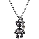 KoelrMsd Choker Halsketten für Frauen Männer Hip Hop Stil Roboter Panda Anhänger Kette Halskette Punk Ketten Geschenk