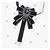 HNZYW Fliege Retro Damen Kopfschmuck Perle Ribbon Brosche Chic Girl Kostüm Schmuck Kragen Brosche (Color : 8)