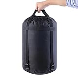 Sports Nylon wasserdichter Kompressionssack Tasche Outdoor Camping Schlafsack, VBPAZKSFAZA621, Schwarz , Larg