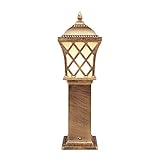 GUOCC Kreativ IP54. wasserdichte Outdoor Landscape Rasengarten Garten Laterne E27 Postleuchte Europäische Retro-Druckguss Aluminium-Säule Light Courtyard Park Beleuchtung Säule Lampe Dek