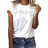 Damen Tshirt Kurzarm Oberteile Sommer Drucken Tee Tops Casual Basic Shirts Mode Rundhals Hemd Bluse Tunic Tunika Fitness Sport Tops Frauen Tie-Dye Schmetterlinge Bunte Kurzarm O-Ausschnitt Bluse Top