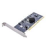 Computer-Add-On-Karte 4 Ports Sata 2.0 PCI-E USB 3.0 Express Card Erweiterung USB 3.0 3 Gb / s Geschwindigkeit Pcie Adapter 3124 Silikon-Chip for Desktop-Co Computerhardware-Zubehör ( Color : Black )
