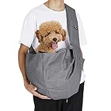 PETTOM Single-Schulter Sling Bag Oxford Material Adjustabale Hundetragetuch Stable Soft Tragetücher für Hunde Katzen G
