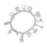 nykkola nykkola schönen Schmuck Kristall 925 Sterling Silber vergoldet Mehrere Form Anhänger Schlange Kette Armb