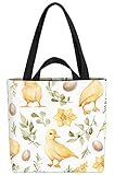 VOID Ente Hühnchen Eier Ostern Tasche 33x33x14cm,15l Einkaufs-Beutel Shopper Einkaufs-Tasche Bag