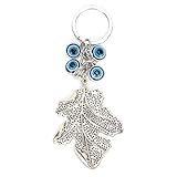 Haowecib Ahorn Schlüsselanhänger, Blue Eye Schlüsselanhänger Durable Beautiful Unisex für Charm-Accessoire für Familienliebhaber für Freunde für Wohnk