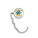 DIYthinker Netter Blau Gelb Laterne Fisch Illustration Tabelle Haken Falttasche Schreibtisch Aufhänger Faltbare Halter 4,4 x 4,4 cm (Breite x Höhe) gefaltet Mehrfarbig