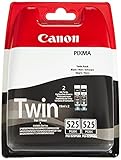 Canon PGI-525 PGBK Druckertinte - Pigment Schwarz (Doppelpack) 2 x 19 ml für PIXMA Tintenstrahldrucker ORIGINAL