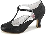 Pleaser Damen Flapper 26 T-Spange - Schwarz (Blk Pu) - 41 EU (8 UK)