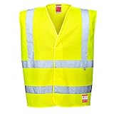 Portwest FR71YERL/XL Warnweste, antistatisch, schwer entflammbar, regulär, Größe: L/XL, Gelb