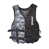 KOKOW Schwimmweste Schwimmhilfe Rettungsweste,Boje Sommer Schwimmweste Erwachsenen Auftriebsweste Kinder Tauchausbildung Licht Neopren Auftrieb 20-120 kg Sicherheitsjacke (Z3#Schwarz, XS)