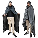 Catalonia Classy wasserdichte Decke für den Außenbereich, Kapuzendecke Poncho | Winddicht, Warm, Tragbar für Stadion, Picknicks, Sportveranstaltungen, Camping, Yoga, Strand, Outdoor-Ab