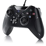 CSL - Gamepad für PC im Xbox Design - Controller kabelgebunden - hochwertige Analogsticks - geringe Deadzone – hohe Reaktionsgeschwindigkeit - Dual Vibration Feedback – Gummierung für sicheren Grip