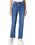 Wrangler Damen HIGH Rise Straight Jeans, Hudson, 32W / 30L