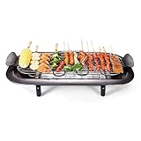 Elektrogrill BBQ, Tischgrill Geeignet, Grill Mit Abnehmbarem, 2000W Regulierbaren Thermometer Ideal Für Balkon, Garten, Outdoor Und Camping, 63 * 33CM
