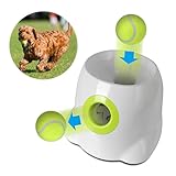 PTNQAZ Dog Ball Launcher Hunde IQ-Training Hundespielzeug Ballwurfmaschine Interaktiver Hund − 3 Bälle Ink