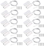 VISSQH 10 Paare NC Wired Tür Fenster Sensor Magnetschalter Haussicherheits Alarmsystem, Fenster- / Türkontaktsensor Verdrahtete Alarm Magnetischer Reedschalter（MC-38 Normalerweise Geschlossener）