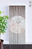 ABC Home Living Bambusvorhang Raumteiler Türvorhang Insektenschutz, Bamboo, 2 Eulen, ca. 90 x 200
