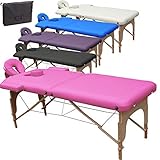 Beltom Mobile Massagetisch Massageliege Massagebank 2 zonen klappbar THERAPIELIEGE +TA. - Pink