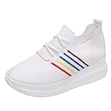 Eaylis Damenmode Atmungsaktive Mesh-Träger Dicke Sohle Lässige Bequeme Turnschuhe, Turnschuhe Sportschuhe Sneaker Straßenlaufschuhe Leichtgewichts Atmungsaktiv Walkingschuhe Outdoor L